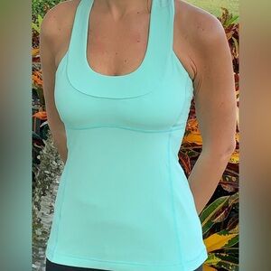 Lululemon Women’s Mint Green Tank Top Racerback Mesh Size 4